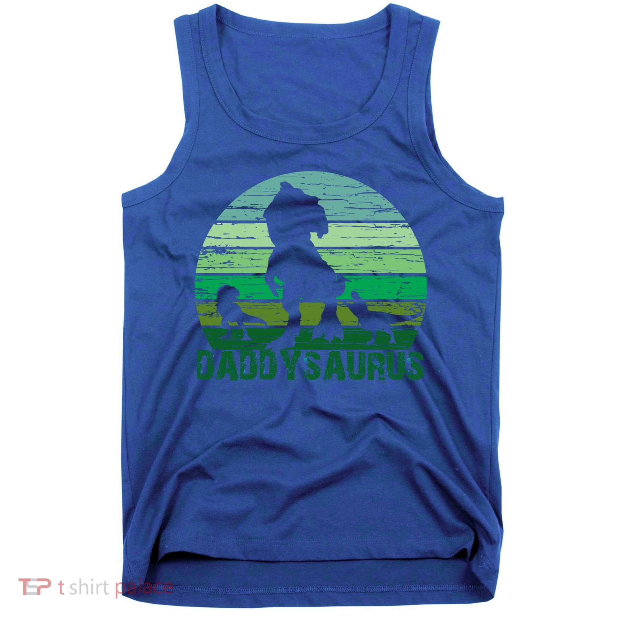 Trex Daddysaurus Cute Dinosaur Papasaurus FatherS Day Gift Tank Top