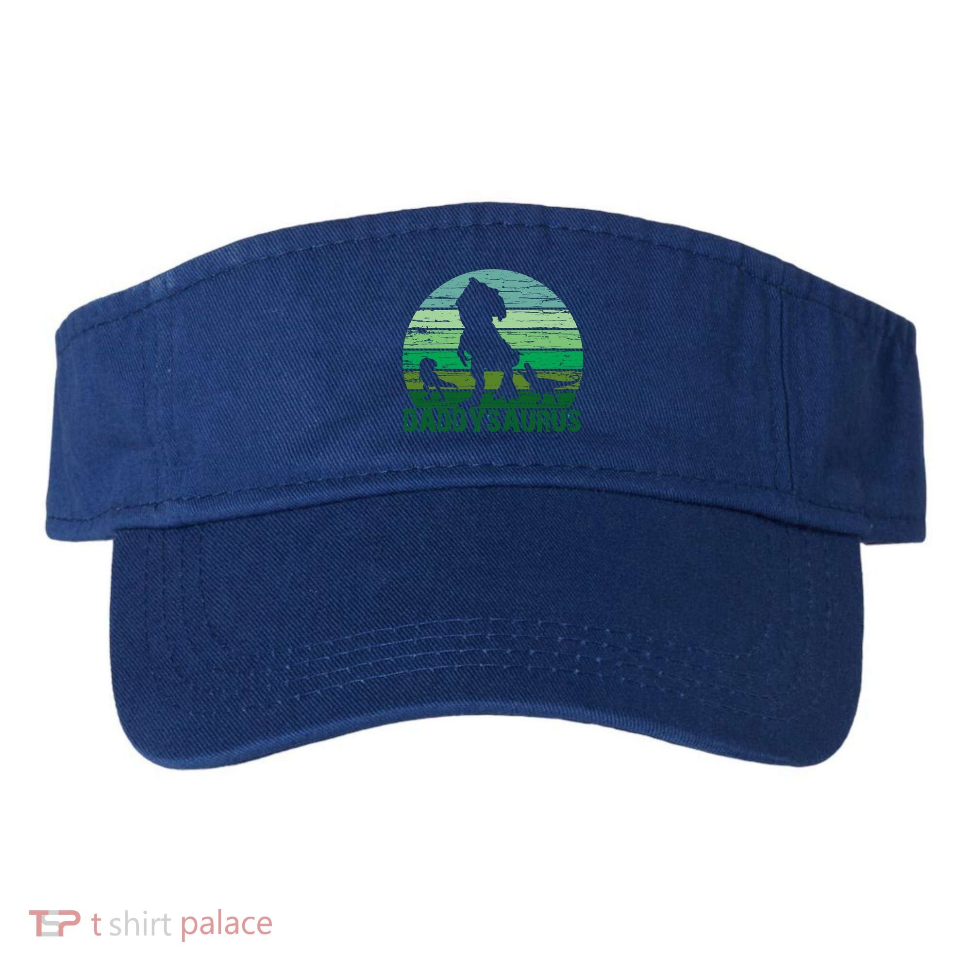 Trex Daddysaurus Cute Dinosaur Papasaurus FatherS Day Gift Visor