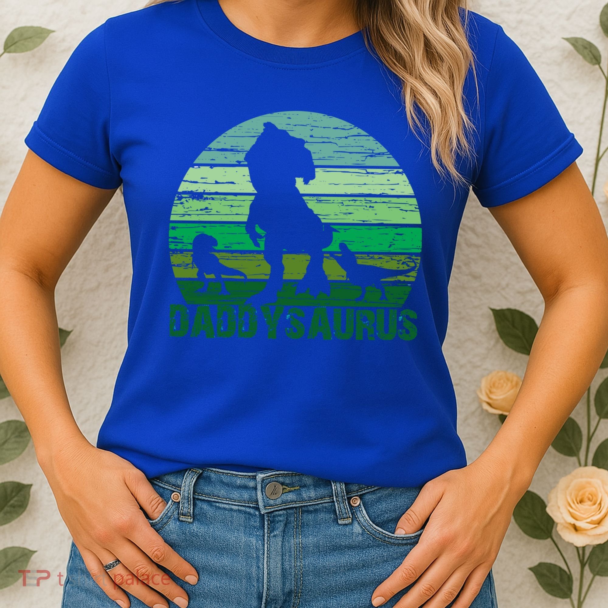 Trex Daddysaurus Cute Dinosaur Papasaurus FatherS Day Gift Women's T-Shirt