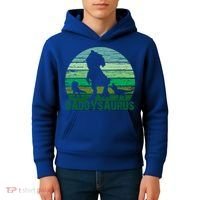 Trex Daddysaurus Cute Dinosaur Papasaurus FatherS Day Gift Kids Hoodie thumb 4