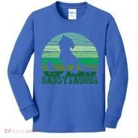 Trex Daddysaurus Cute Dinosaur Papasaurus FatherS Day Gift Kids Long Sleeve Shirt thumb 0