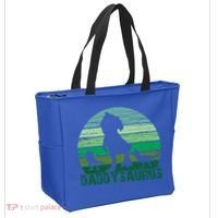 Trex Daddysaurus Cute Dinosaur Papasaurus FatherS Day Gift Tote Bag thumb 2
