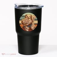 Terrier Dog Cute Sunset Tumbler thumb 0