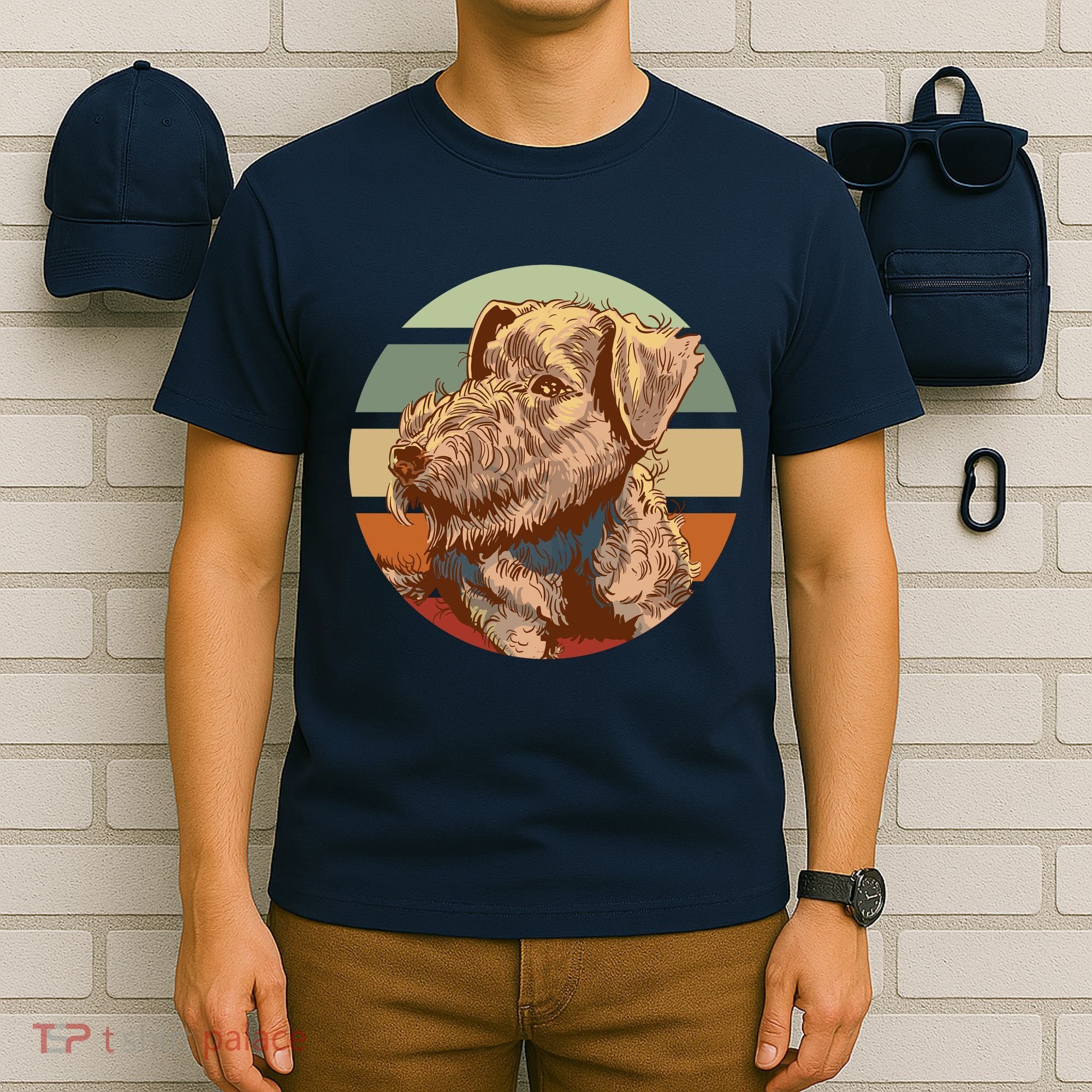 Terrier Dog Cute Sunset T-Shirt