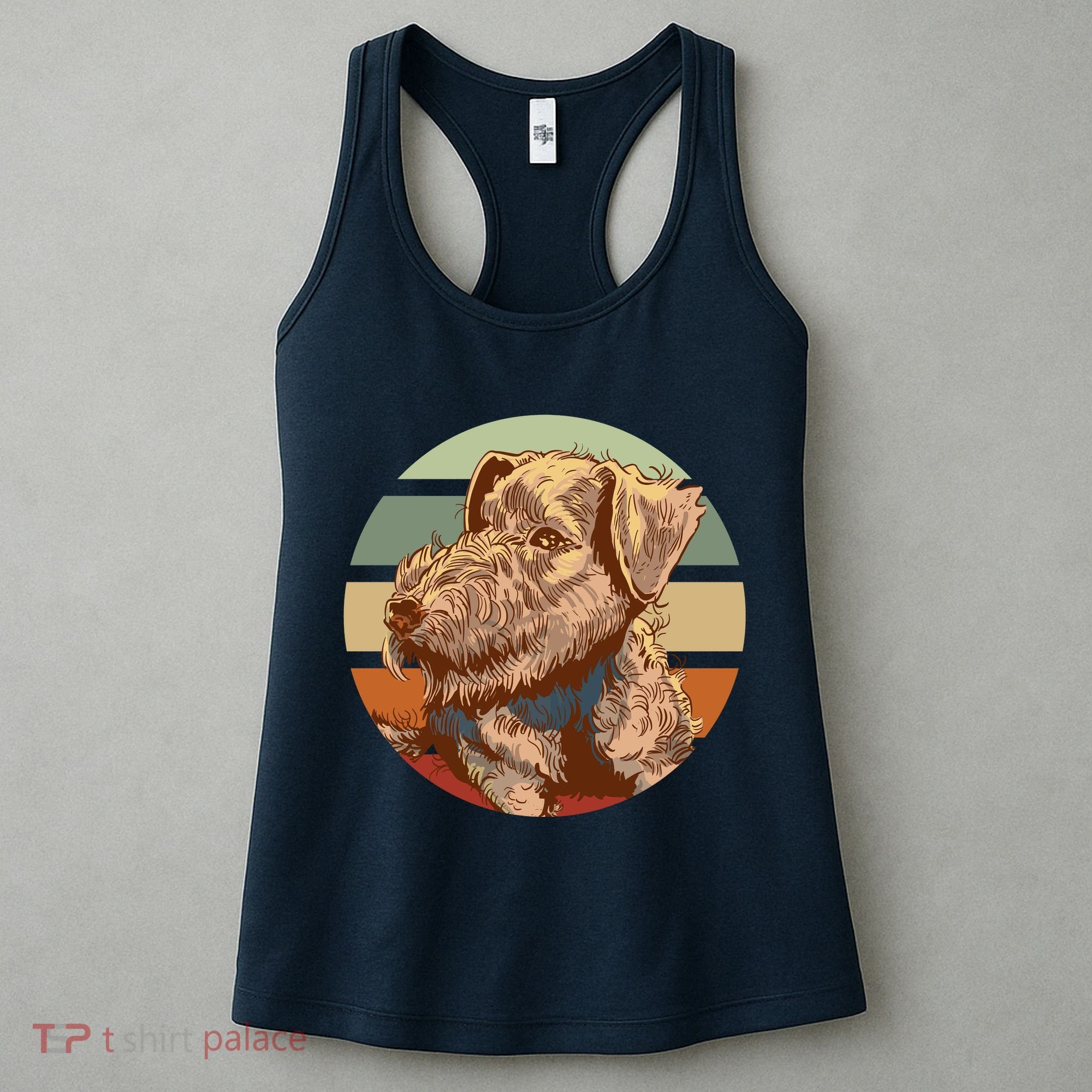 Terrier Dog Cute Sunset Women's Tank Top