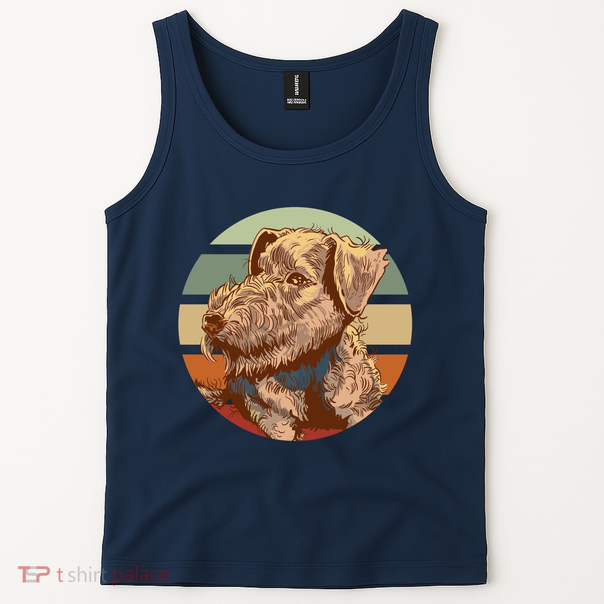 Terrier Dog Cute Sunset Tank Top