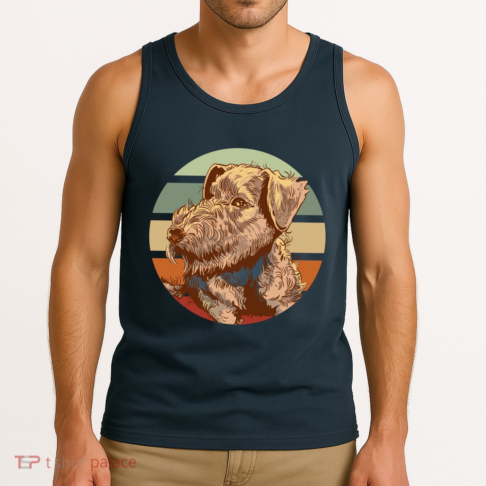 Terrier Dog Cute Sunset Tank Top