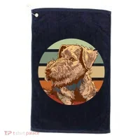 Terrier Dog Cute Sunset Golf Towel thumb 0