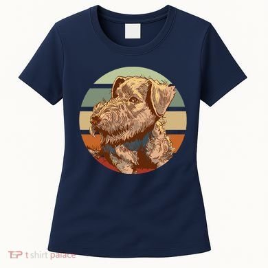 Terrier Dog Cute Sunset Women's T-Shirt