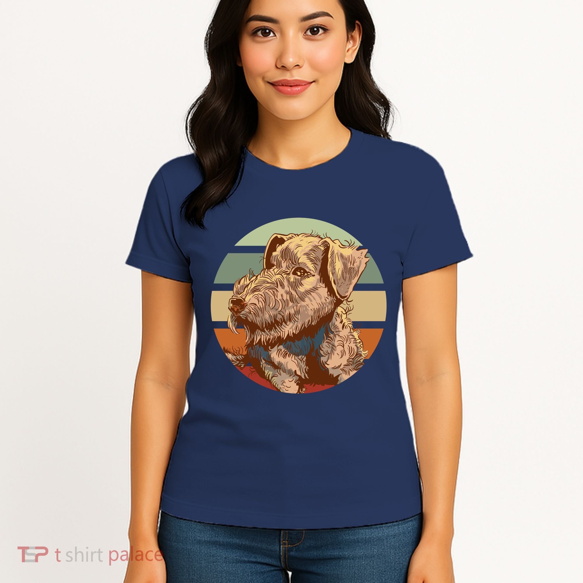 Terrier Dog Cute Sunset Women's T-Shirt