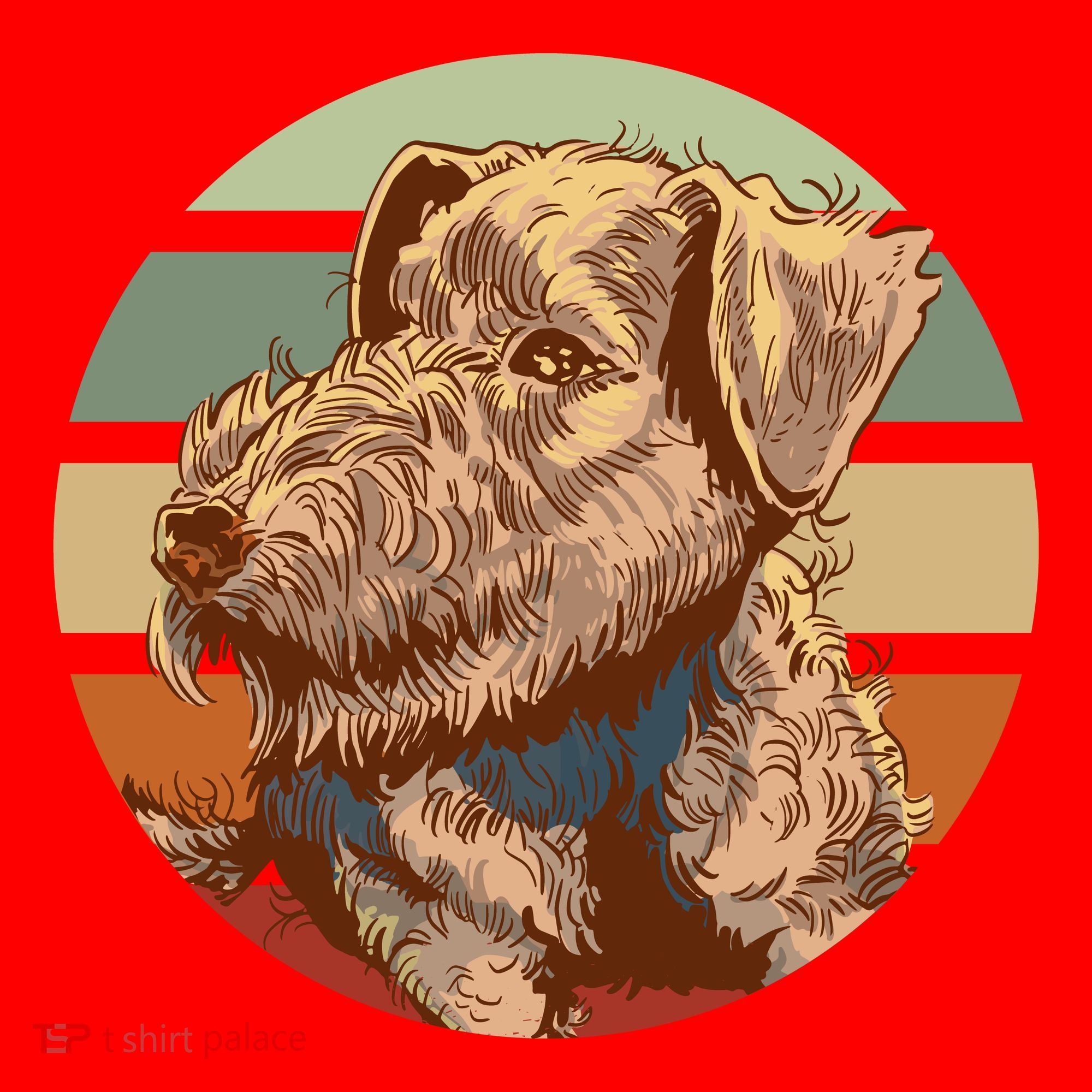 Terrier Dog Cute Sunset Santa Hat