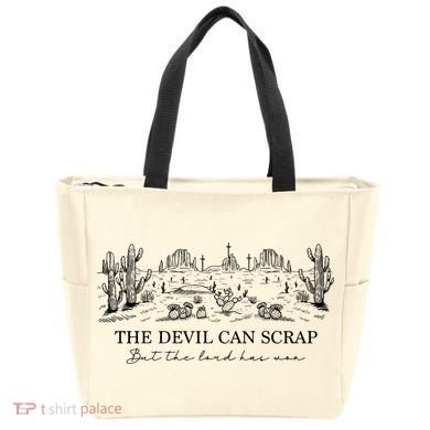 The Devil Can Scrap But The Lord Has Won Western Tote Bag