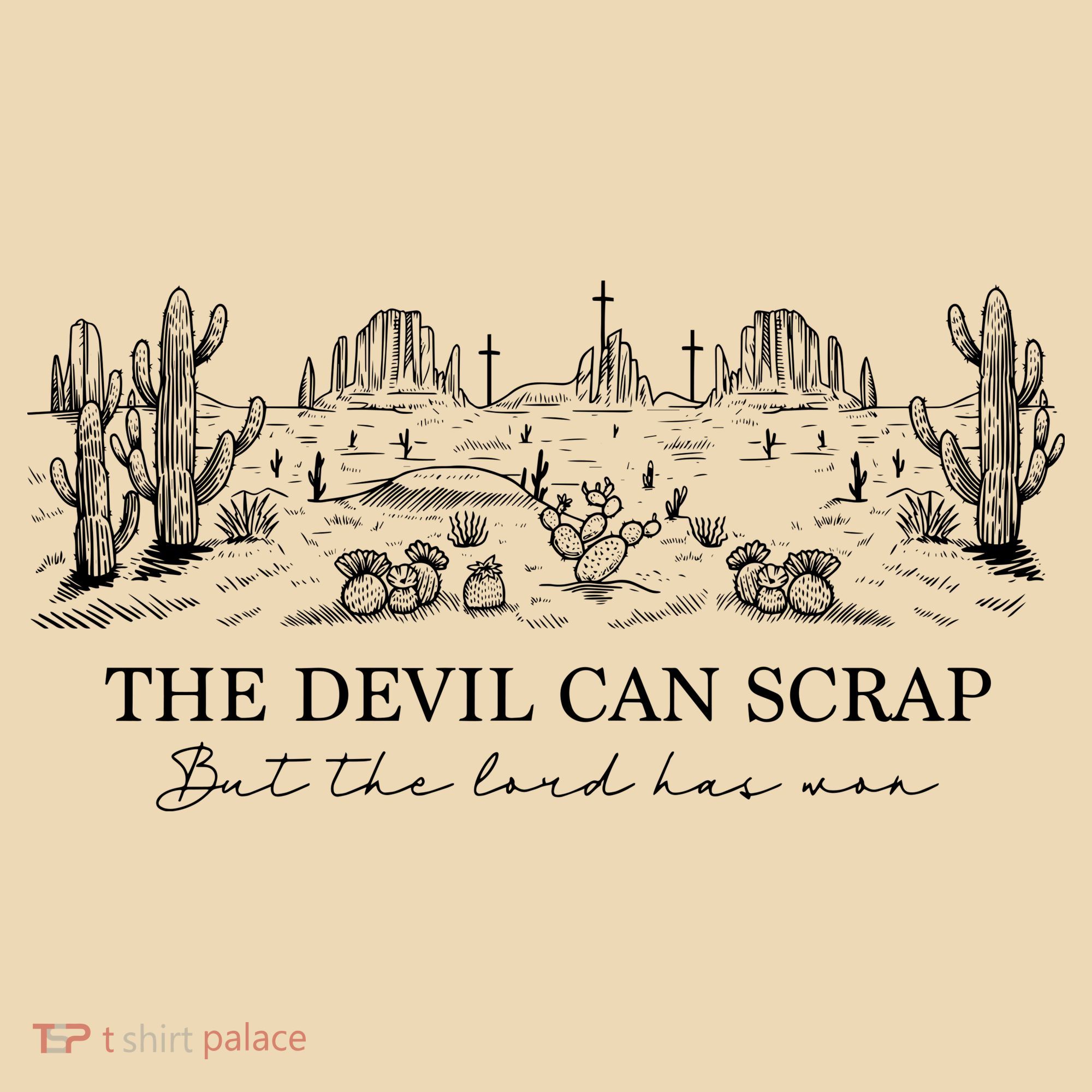 The Devil Can Scrap But The Lord Has Won Western Tote Bag