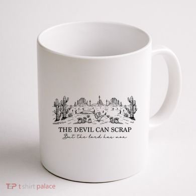 The Devil Can Scrap But The Lord Has Won Western Coffee Mug back