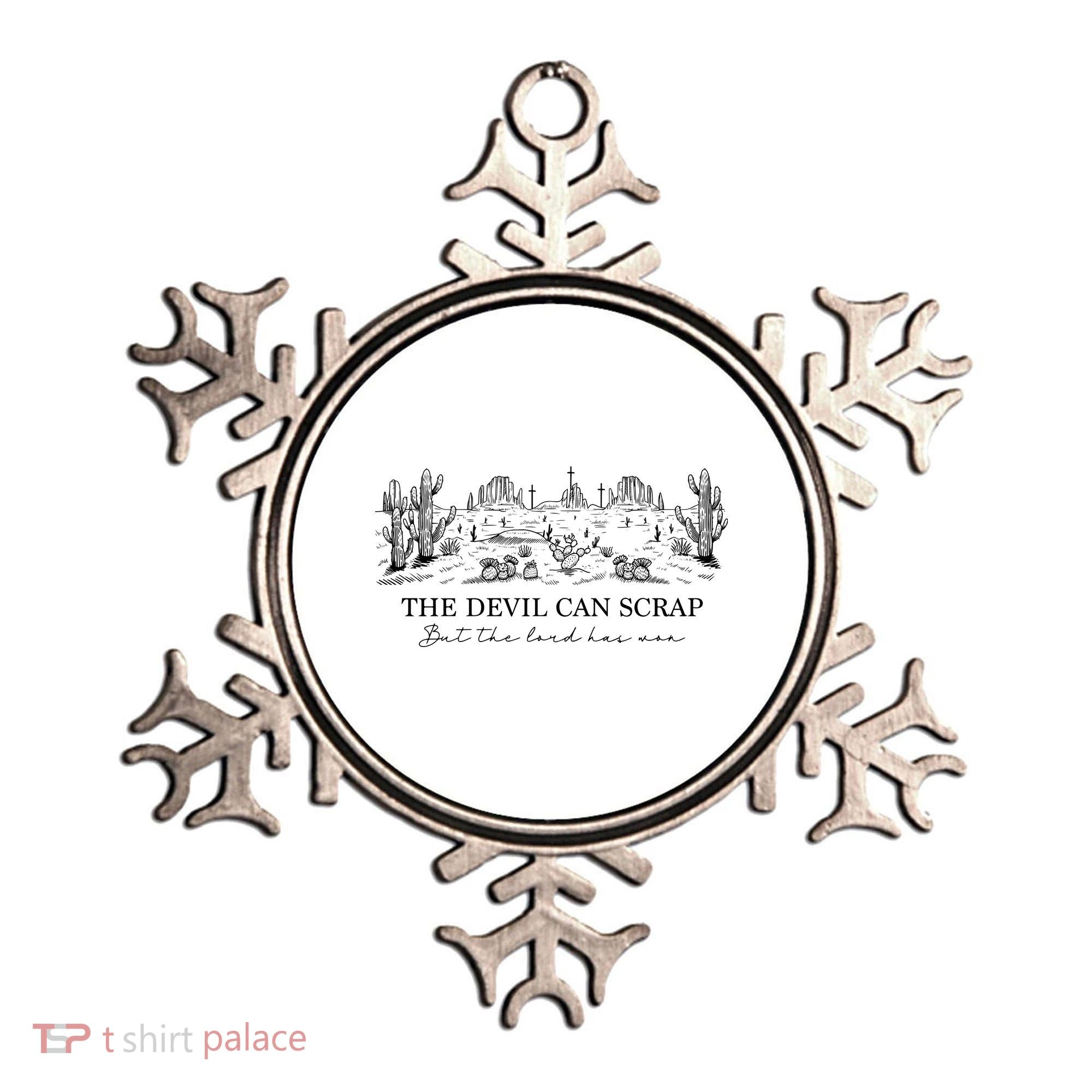 The Devil Can Scrap But The Lord Has Won Western Ornament