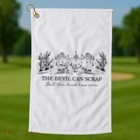 The Devil Can Scrap But The Lord Has Won Western Golf Towel thumb 1