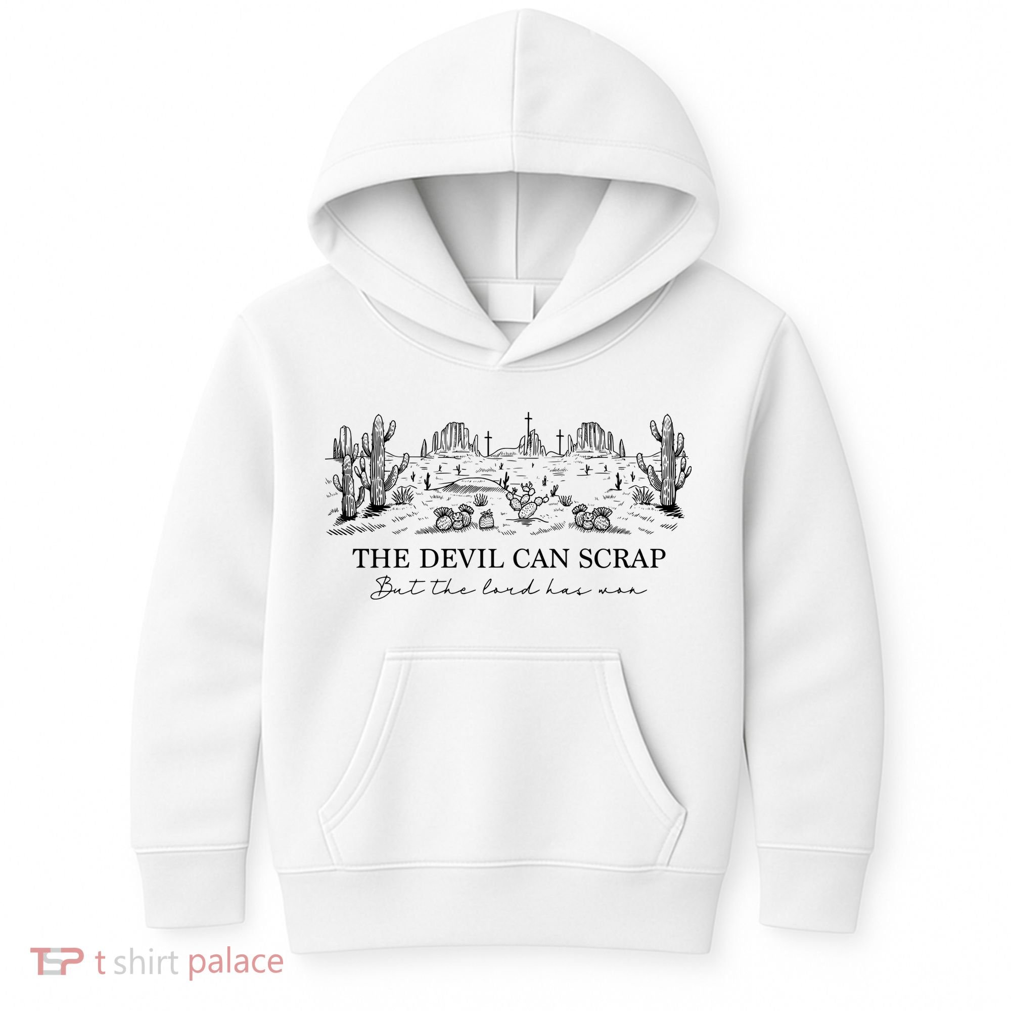 The Devil Can Scrap But The Lord Has Won Western Kids Hoodie