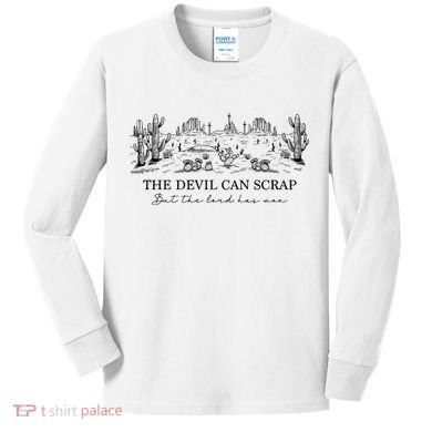 The Devil Can Scrap But The Lord Has Won Western Kids Long Sleeve Shirt