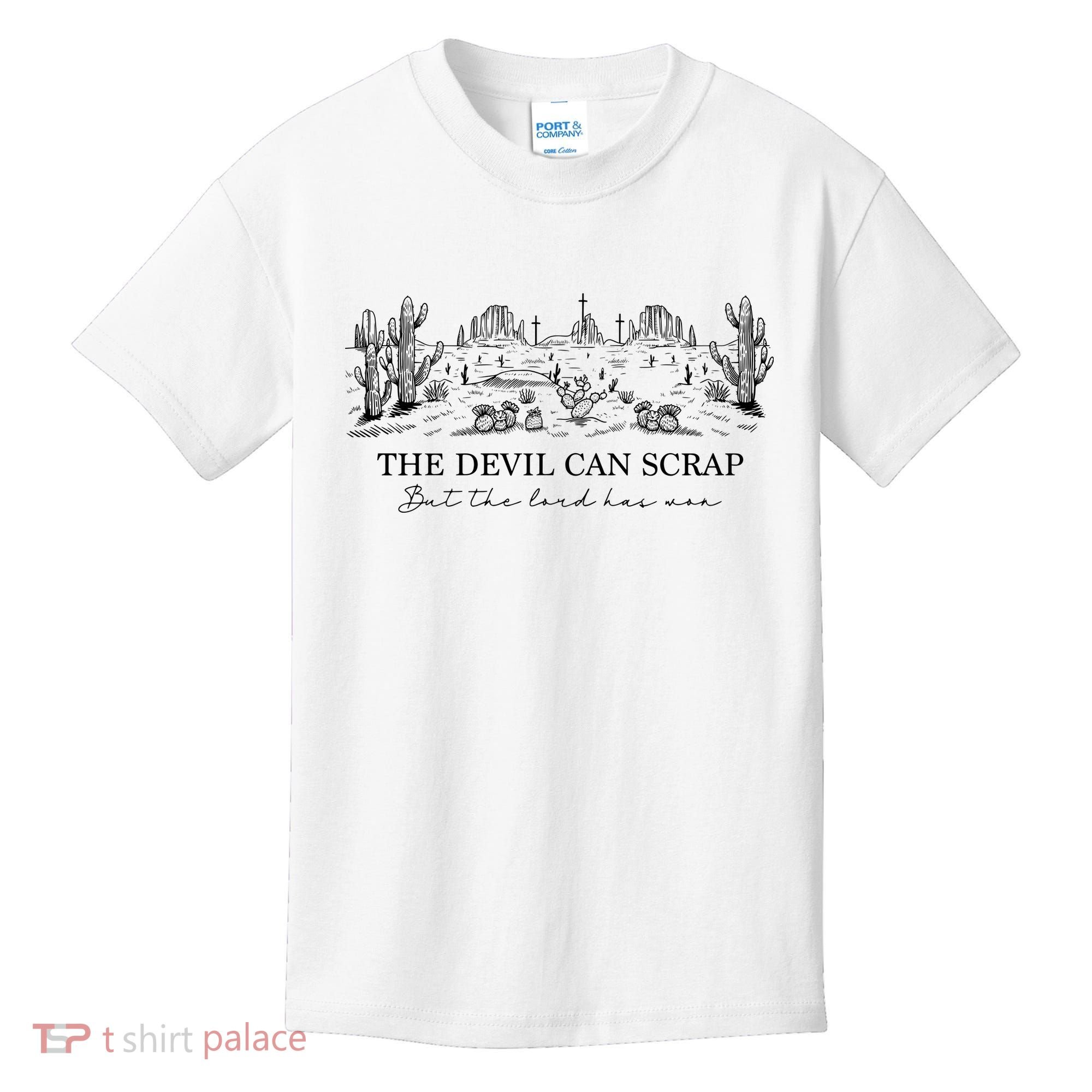 The Devil Can Scrap But The Lord Has Won Western Kids T-Shirt