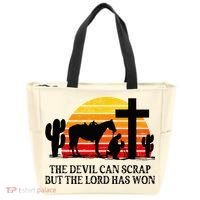 The Devil Can Scrap But The Lord Has Won Tote Bag thumb 0