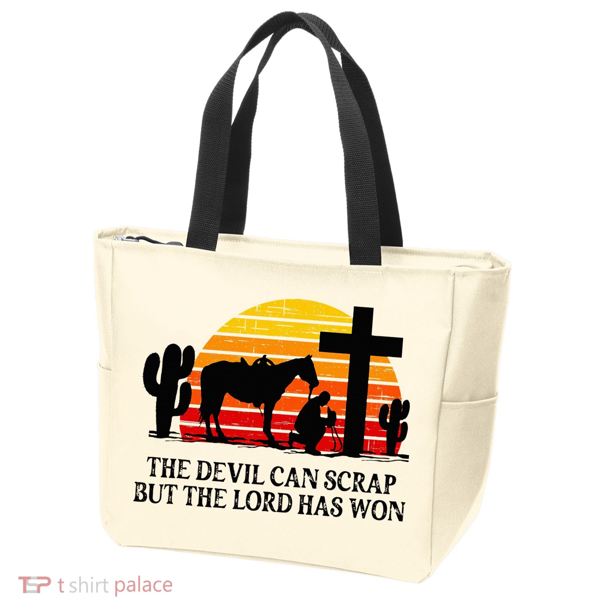 The Devil Can Scrap But The Lord Has Won Tote Bag