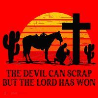 The Devil Can Scrap But The Lord Has Won Santa Hat thumb 1