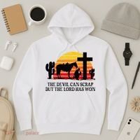 The Devil Can Scrap But The Lord Has Won Hoodie thumb 3
