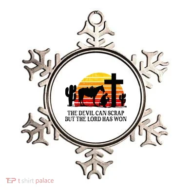 The Devil Can Scrap But The Lord Has Won Ornament