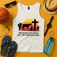 The Devil Can Scrap But The Lord Has Won Tank Top thumb 4