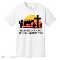 The Devil Can Scrap But The Lord Has Won Kids T-Shirt thumb 0