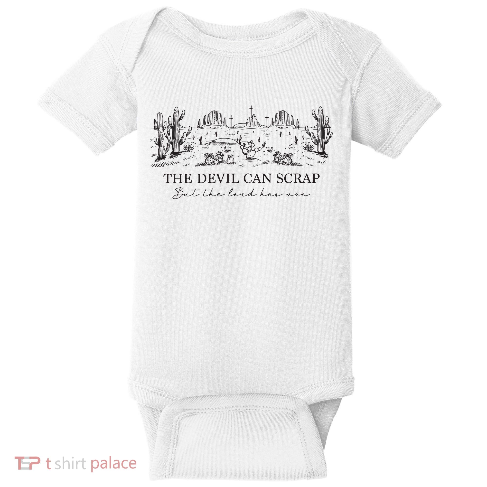 The Devil Can Scrap But The Lord Has Won Western Baby Bodysuit