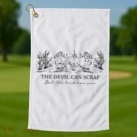 The Devil Can Scrap But The Lord Has Won Western Golf Towel thumb 1