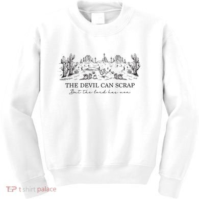 The Devil Can Scrap But The Lord Has Won Western Kids Sweatshirt
