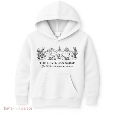 The Devil Can Scrap But The Lord Has Won Western Kids Hoodie