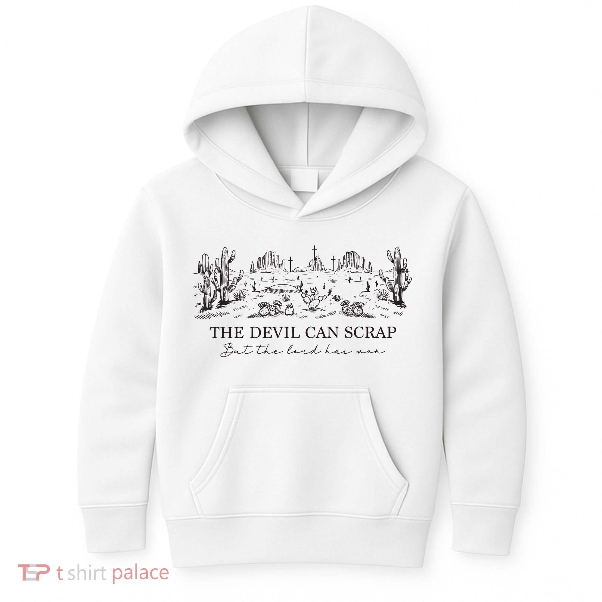The Devil Can Scrap But The Lord Has Won Western Kids Hoodie