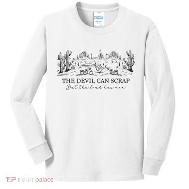 The Devil Can Scrap But The Lord Has Won Western Kids Long Sleeve Shirt