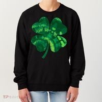 Tie Dye Clover St Patrick's Day Women's Sweatshirt thumb 0