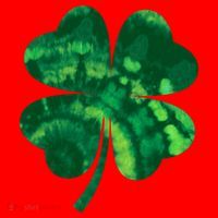 Tie Dye Clover St Patrick's Day Santa Hat thumb 1