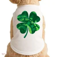 Tie Dye Clover St Patrick's Day Doggie Tank thumb 0