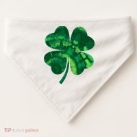 Tie Dye Clover St Patrick's Day USA-Made Doggie Bandana thumb 0