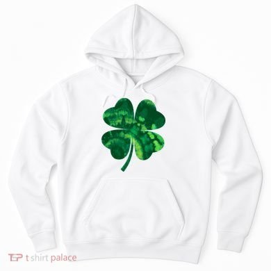Tie Dye Clover St Patrick's Day Hoodie