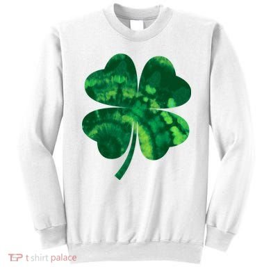 Tie Dye Clover St Patrick's Day Sweatshirt