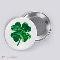 Tie Dye Clover St Patrick's Day Button thumb 0