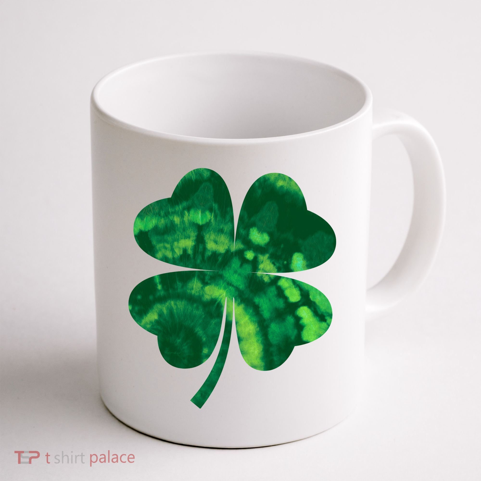 Tie Dye Clover St Patrick's Day Coffee Mug