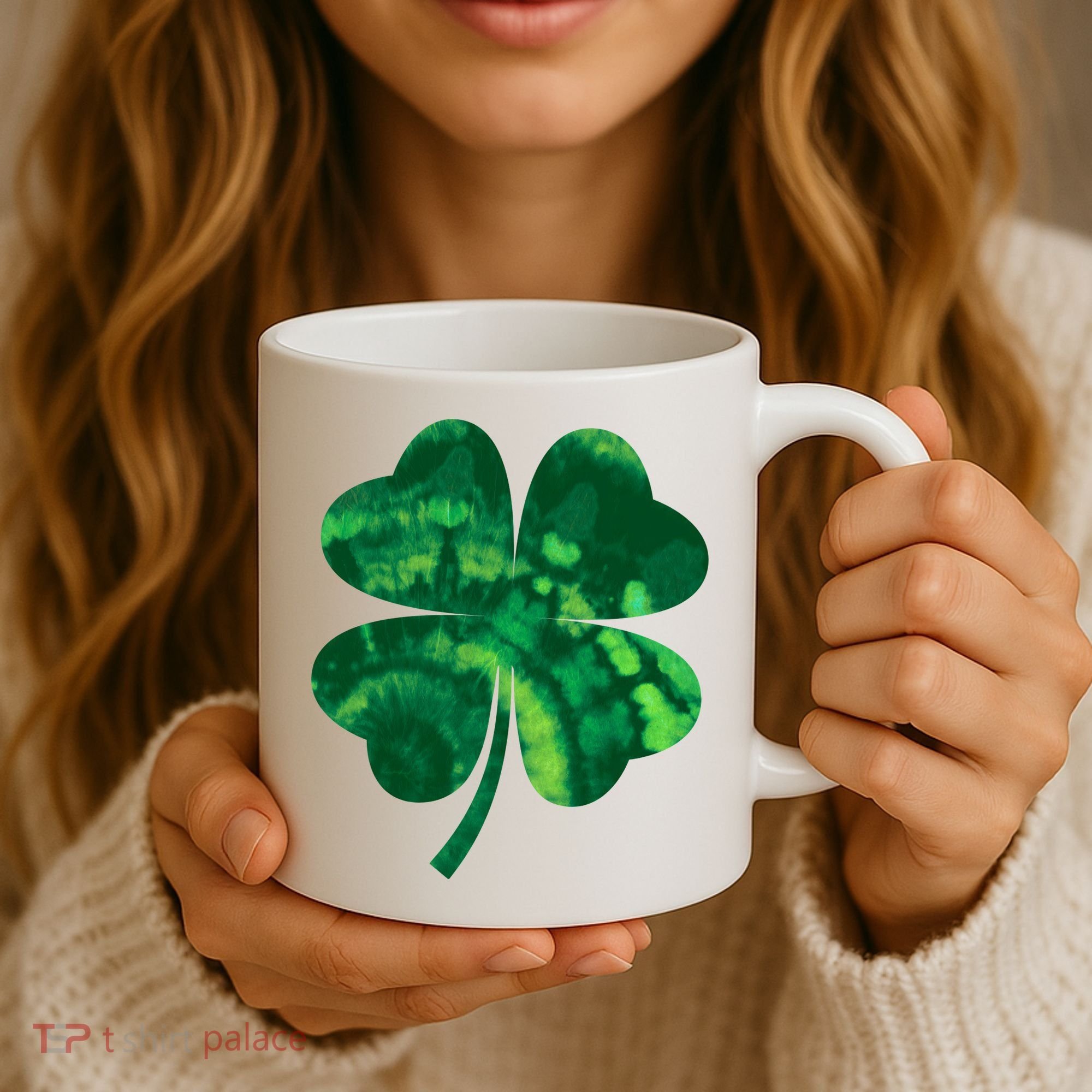 Tie Dye Clover St Patrick's Day Coffee Mug