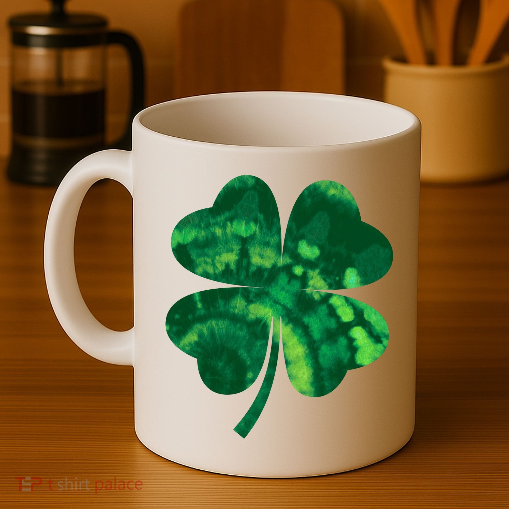 Tie Dye Clover St Patrick's Day Coffee Mug