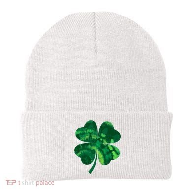 Tie Dye Clover St Patrick's Day Beanie