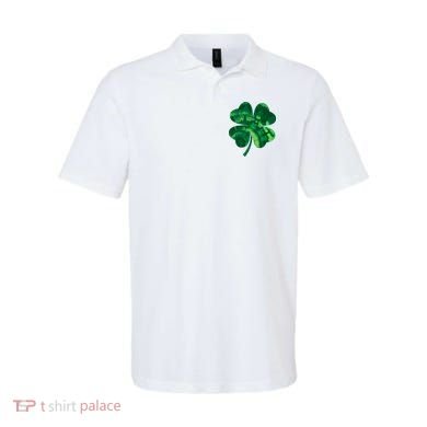 Tie Dye Clover St Patrick's Day Polo