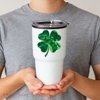 Tie Dye Clover St Patrick's Day Tumbler thumb 2