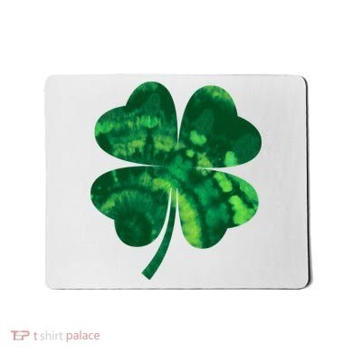 Tie Dye Clover St Patrick's Day Mousepad